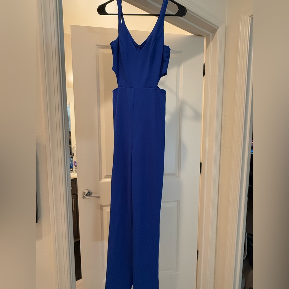 Chic Blue Sleeveless Jumpsuit